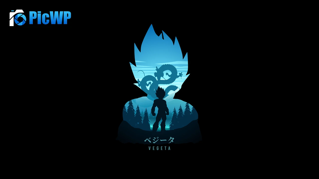 Vegeta Minimal art 6K PC Wallpaper