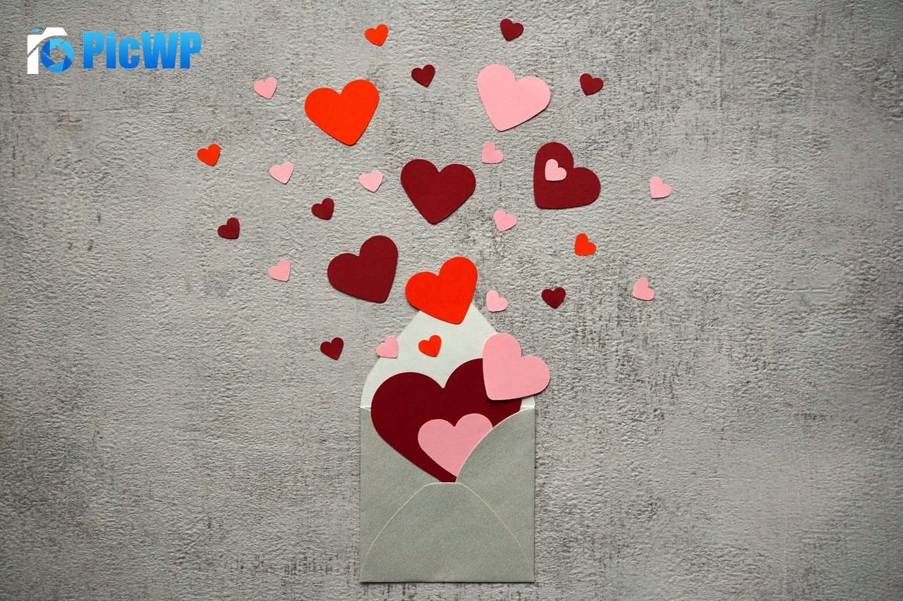 Red hearts Paper hearts 6K PC Wallpaper