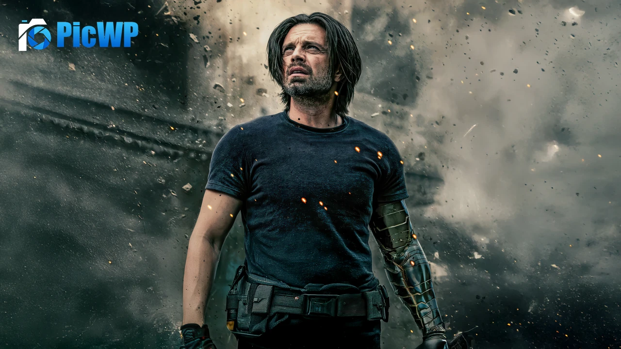 Sebastian Stan Bucky Barnes 6K PC Wallpaper