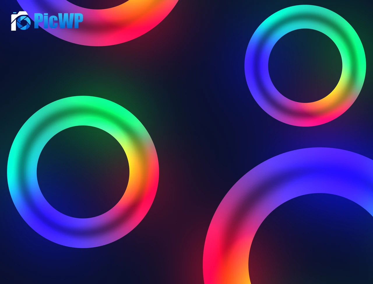 Circles Colorful 5K PC Wallpaper