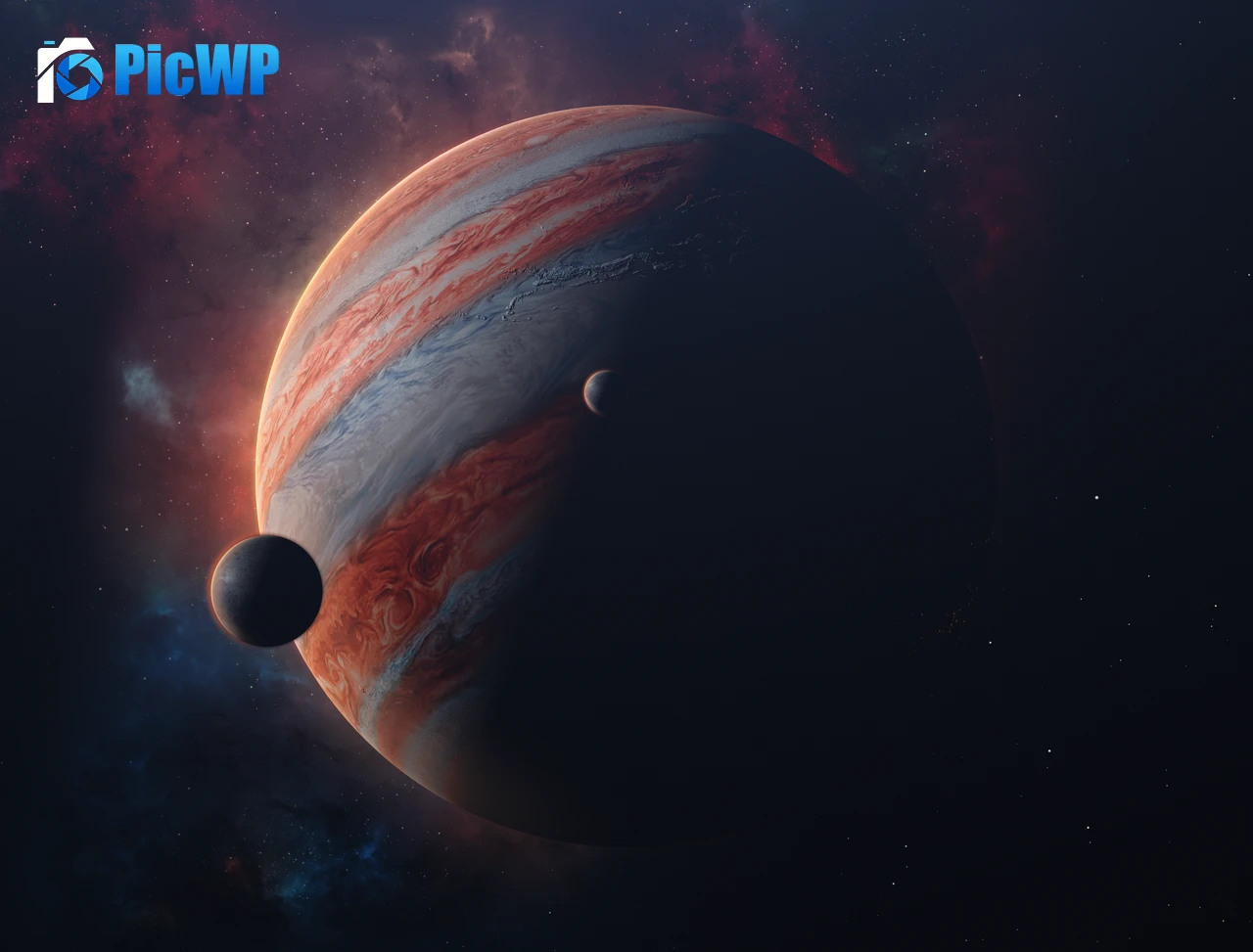 Jupiter Moons of Jupiter 5K PC Wallpaper