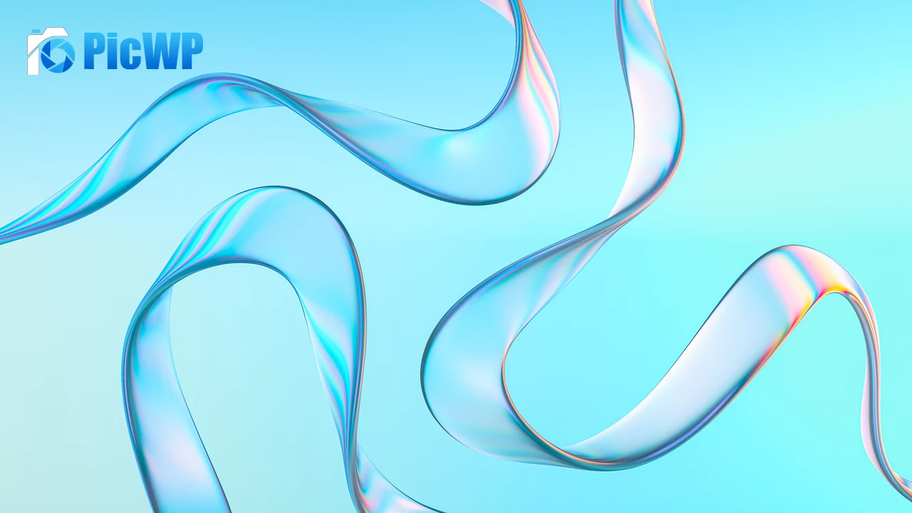 3D background Cyan 4K PC Wallpaper