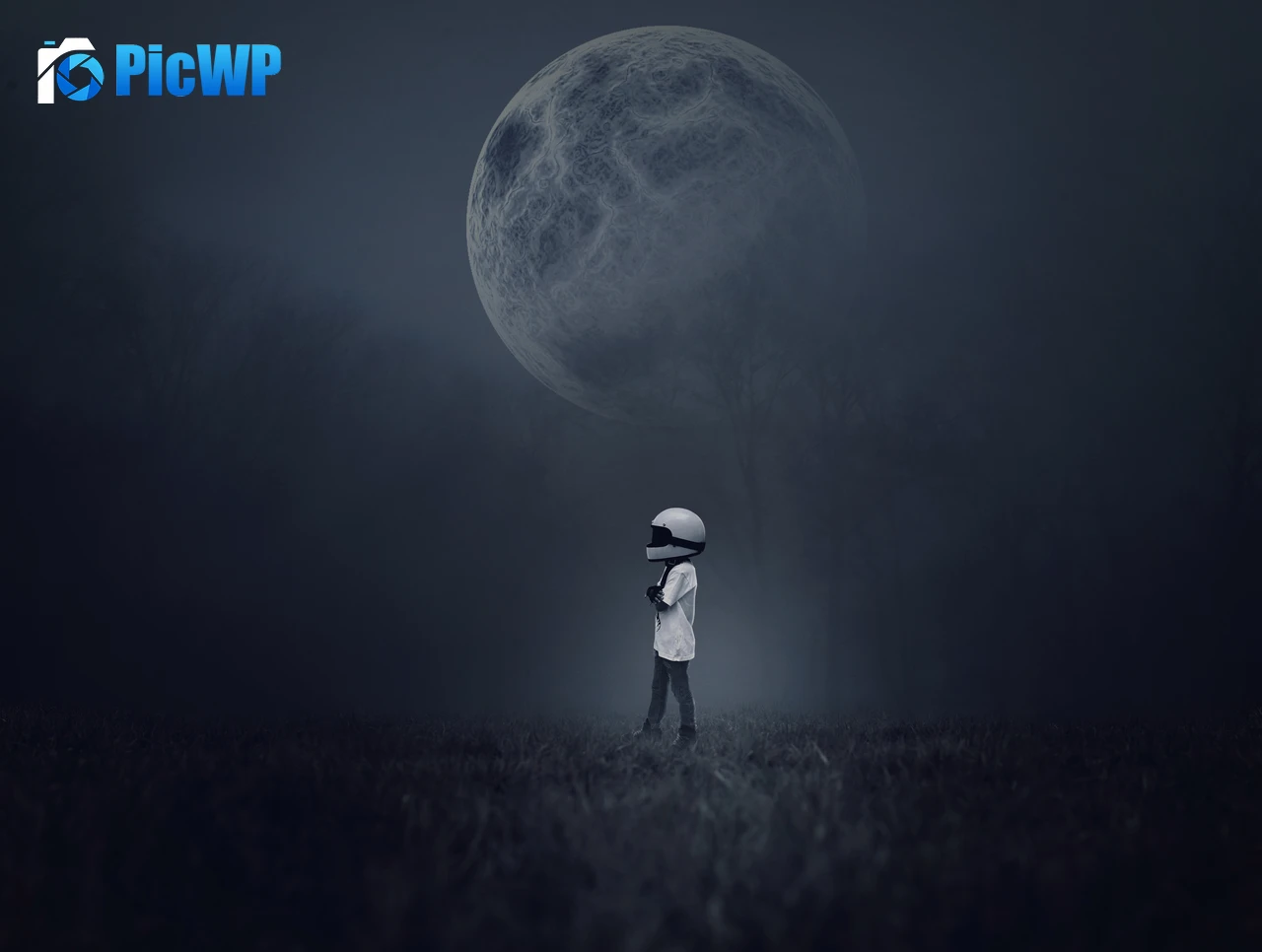 Moon Alone 5K PC Wallpaper