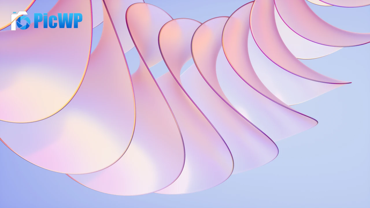 Glass 3D background 4K PC Wallpaper