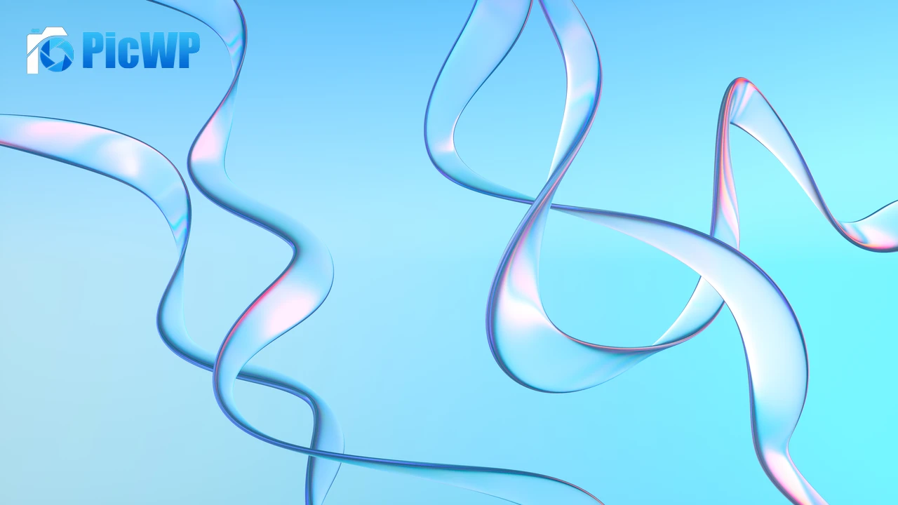 Cyan Glass 6K PC Wallpaper