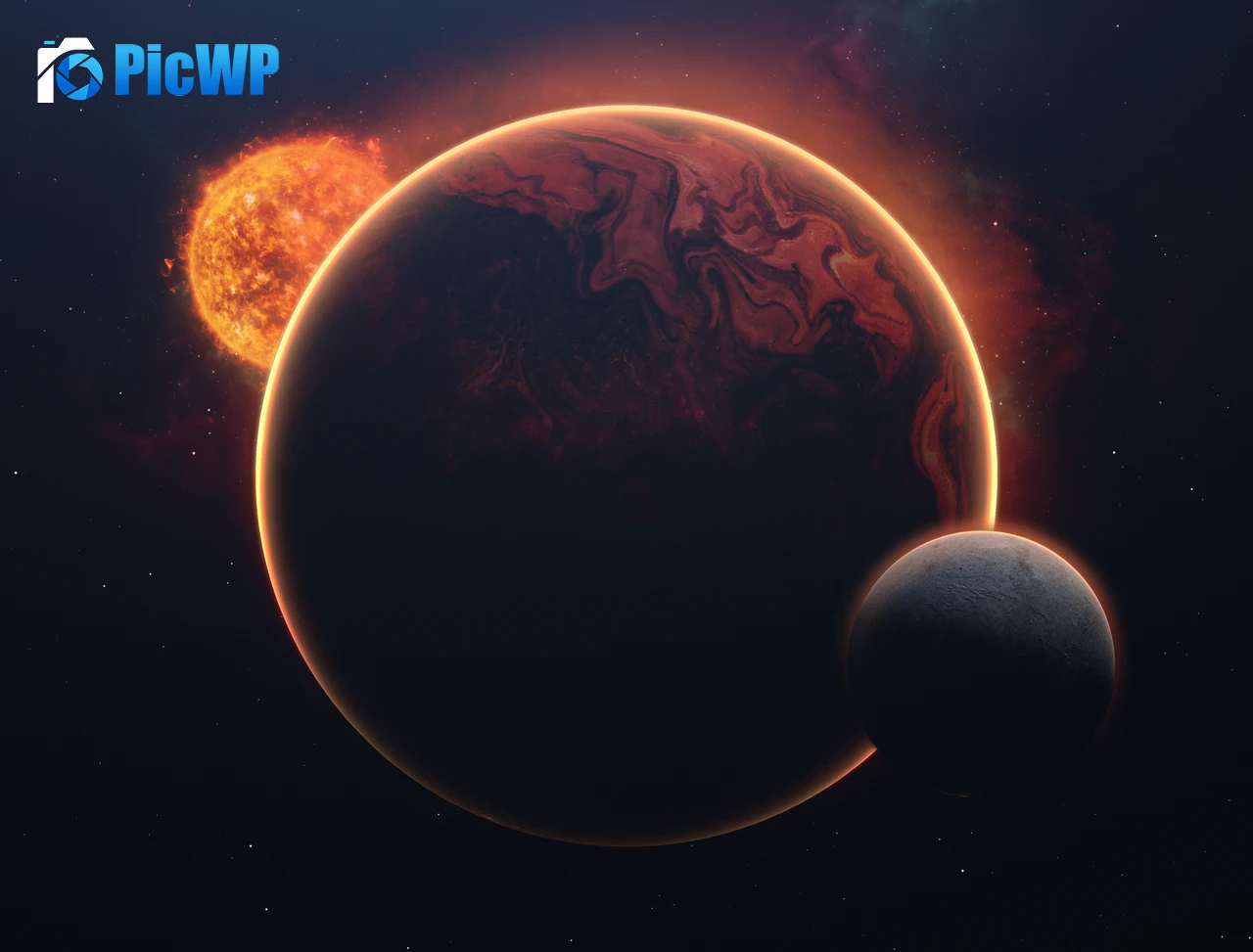 Planet Sun 5K PC Wallpaper