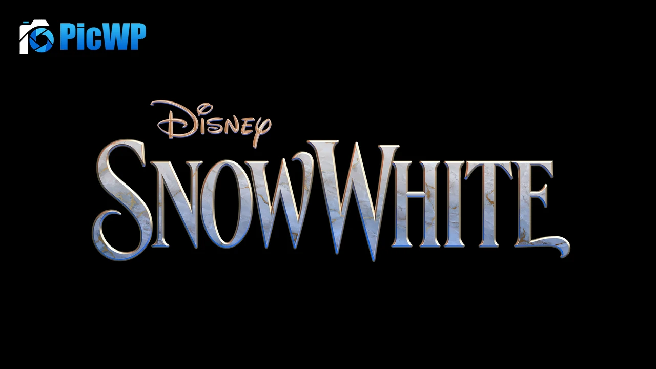 Snow White Black background 6K PC Wallpaper