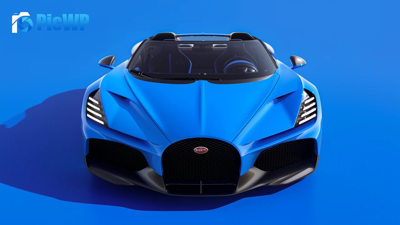 Bugatti W16 Mistral Blue 6K PC Wallpaper
