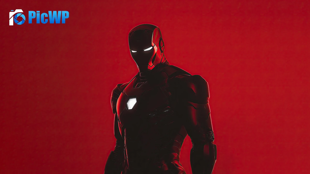 Iron Man Red aesthetic 6K PC Wallpaper