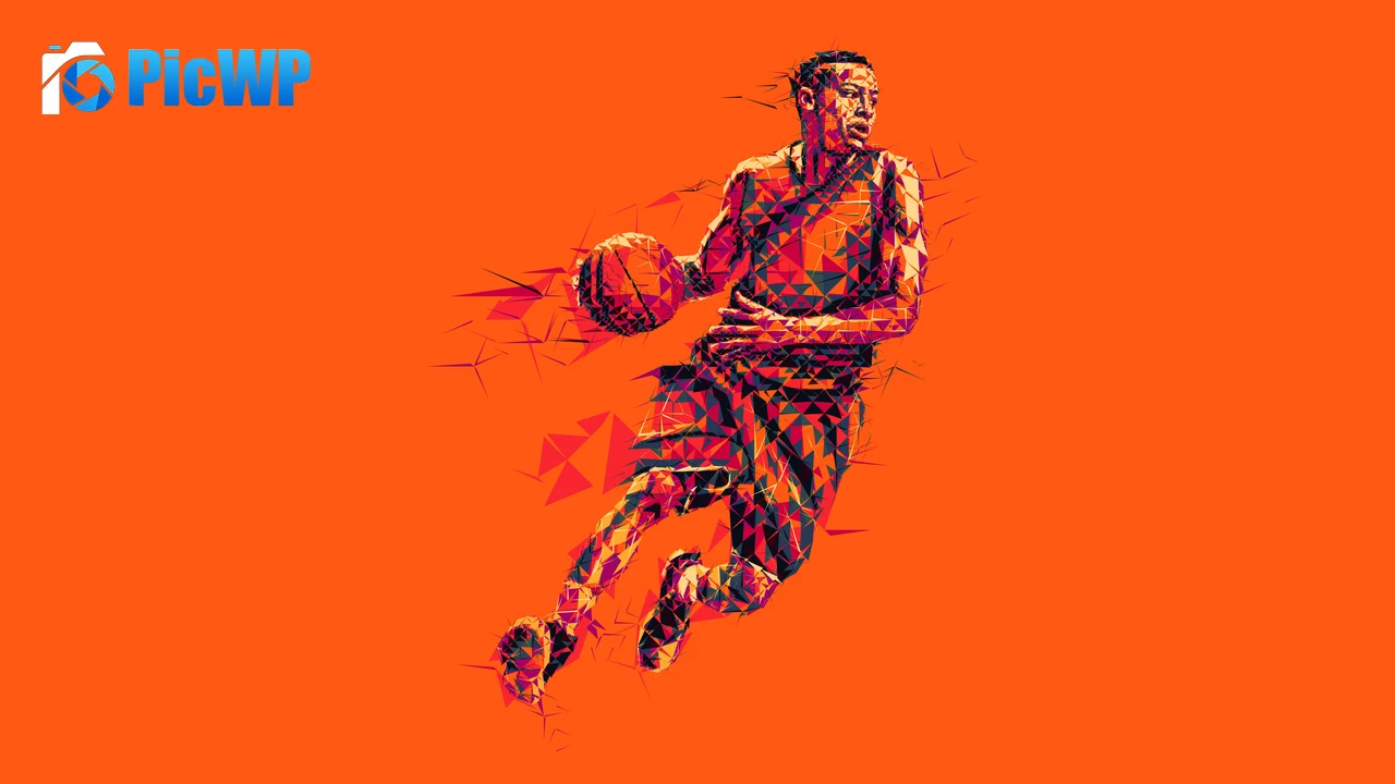 Basketball player Low poly 8K PC Wallpaper