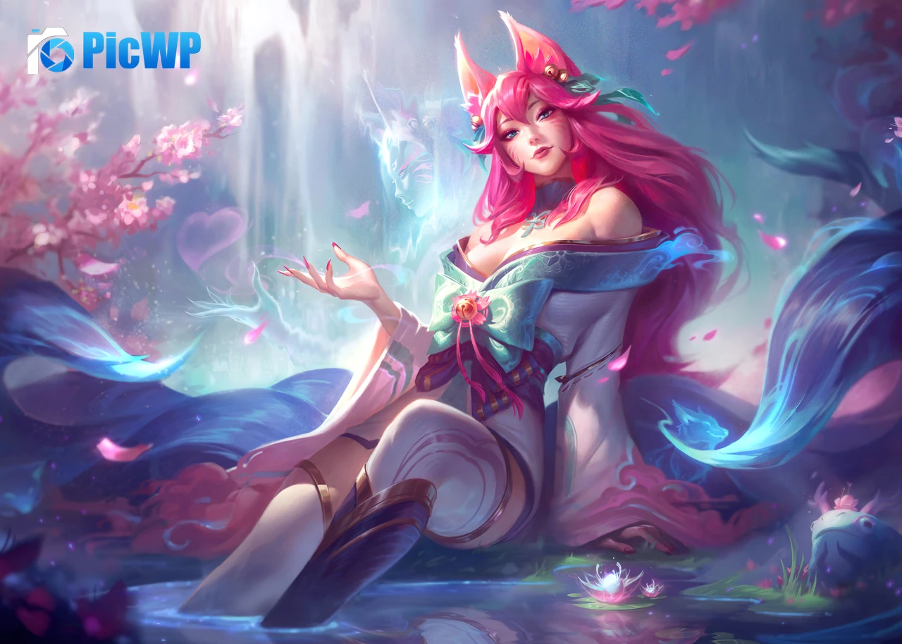 Spirit Blossom Ahri League of Legends 4K PC Wallpaper