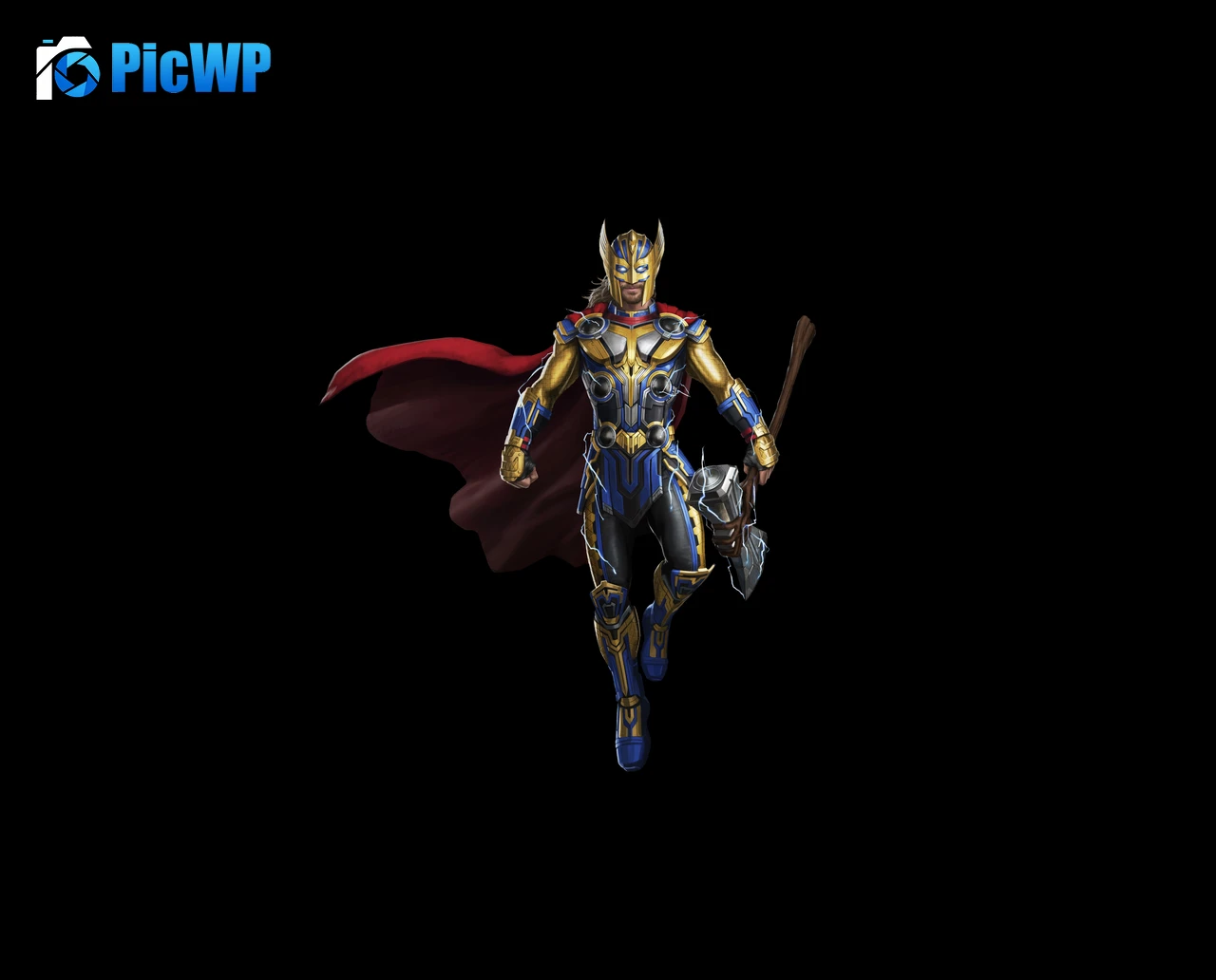 Thor with Stormbreaker AMOLED 7K PC Wallpaper