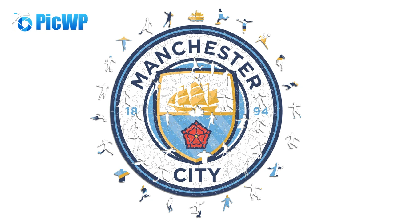 Manchester City FC Crest 6K PC Wallpaper