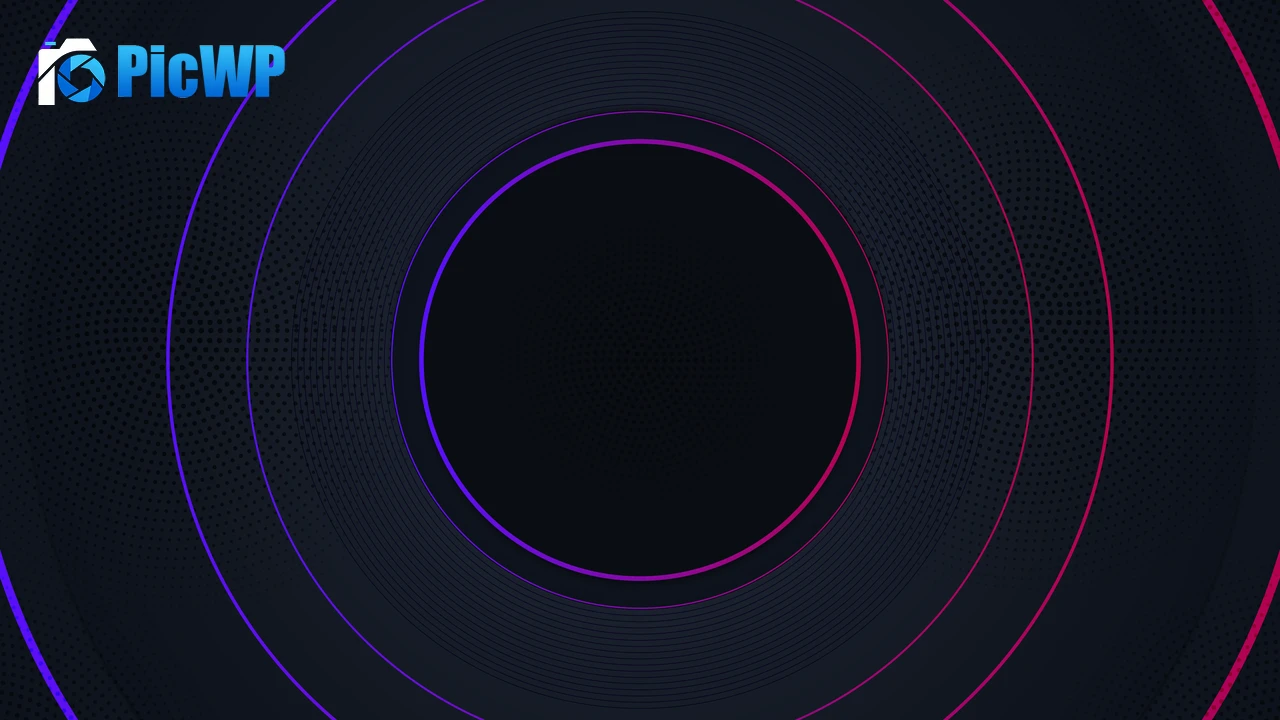Neon circles Hi-tech 8K PC Wallpaper