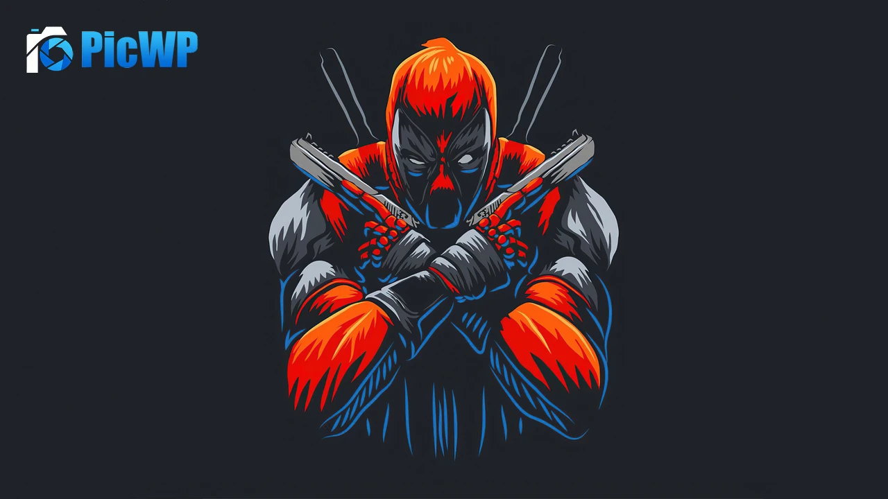 Deadpool Dark background 6K PC Wallpaper