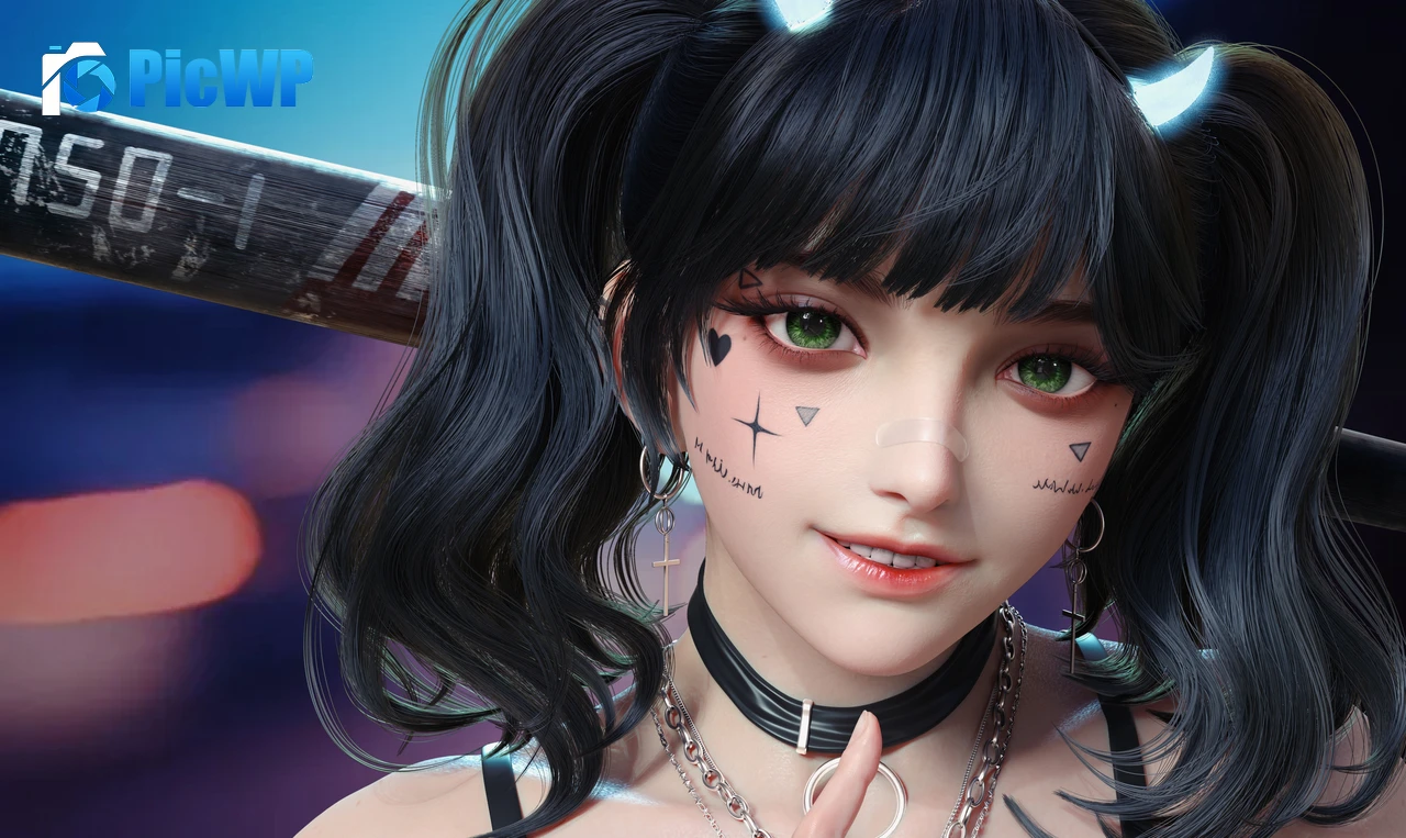 Anime girl CGI 4K PC Wallpaper