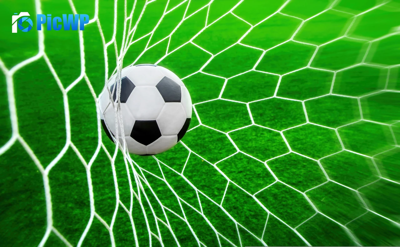 Soccer ball Goal net 6K PC Wallpaper