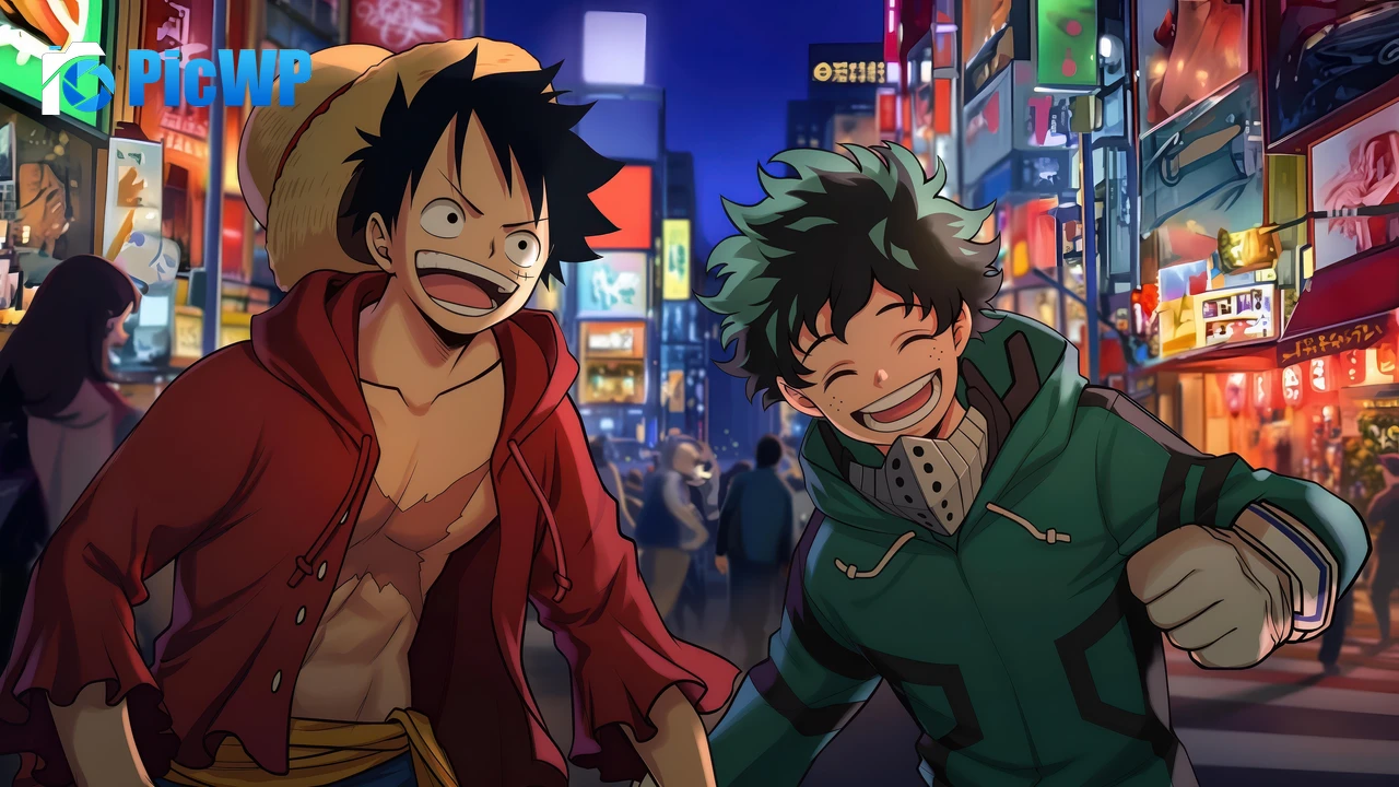 Monkey D. Luffy Izuku Midoriya 6K PC Wallpaper