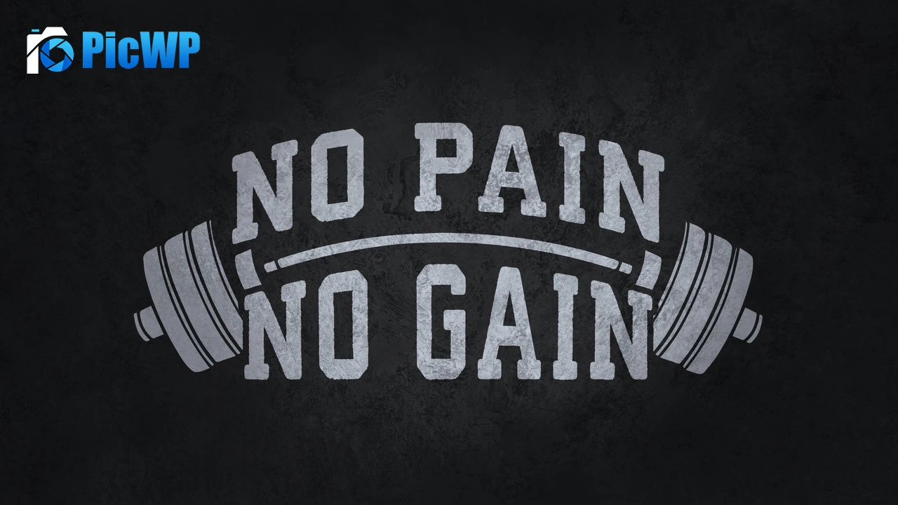 No pain No gain Dumbbell workout 6K PC Wallpaper