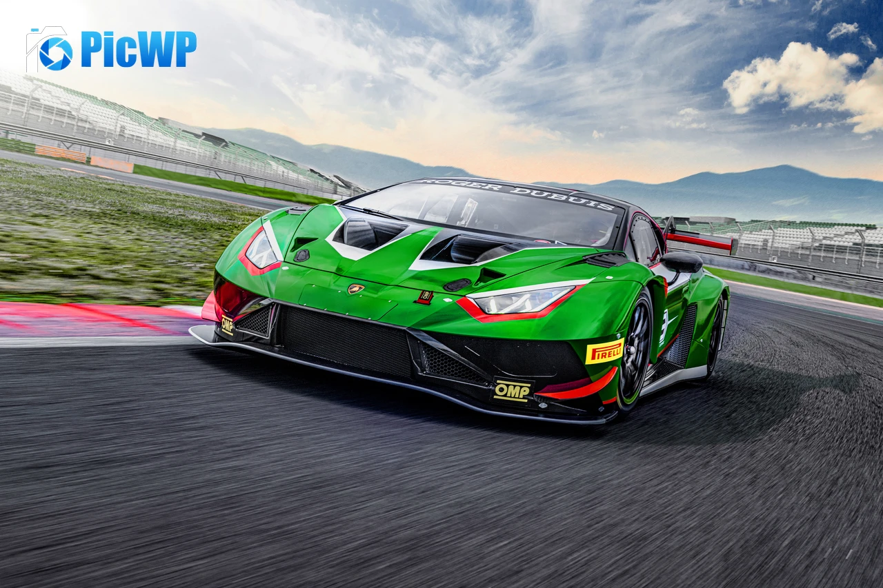 Lamborghini Huracán GT3 EVO2 Race track 4K PC Wallpaper