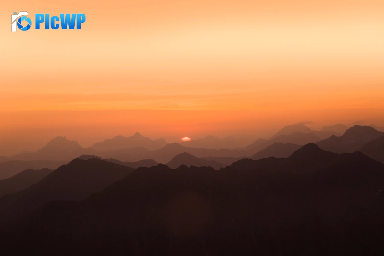 Sunset Mountains 6K PC Wallpaper