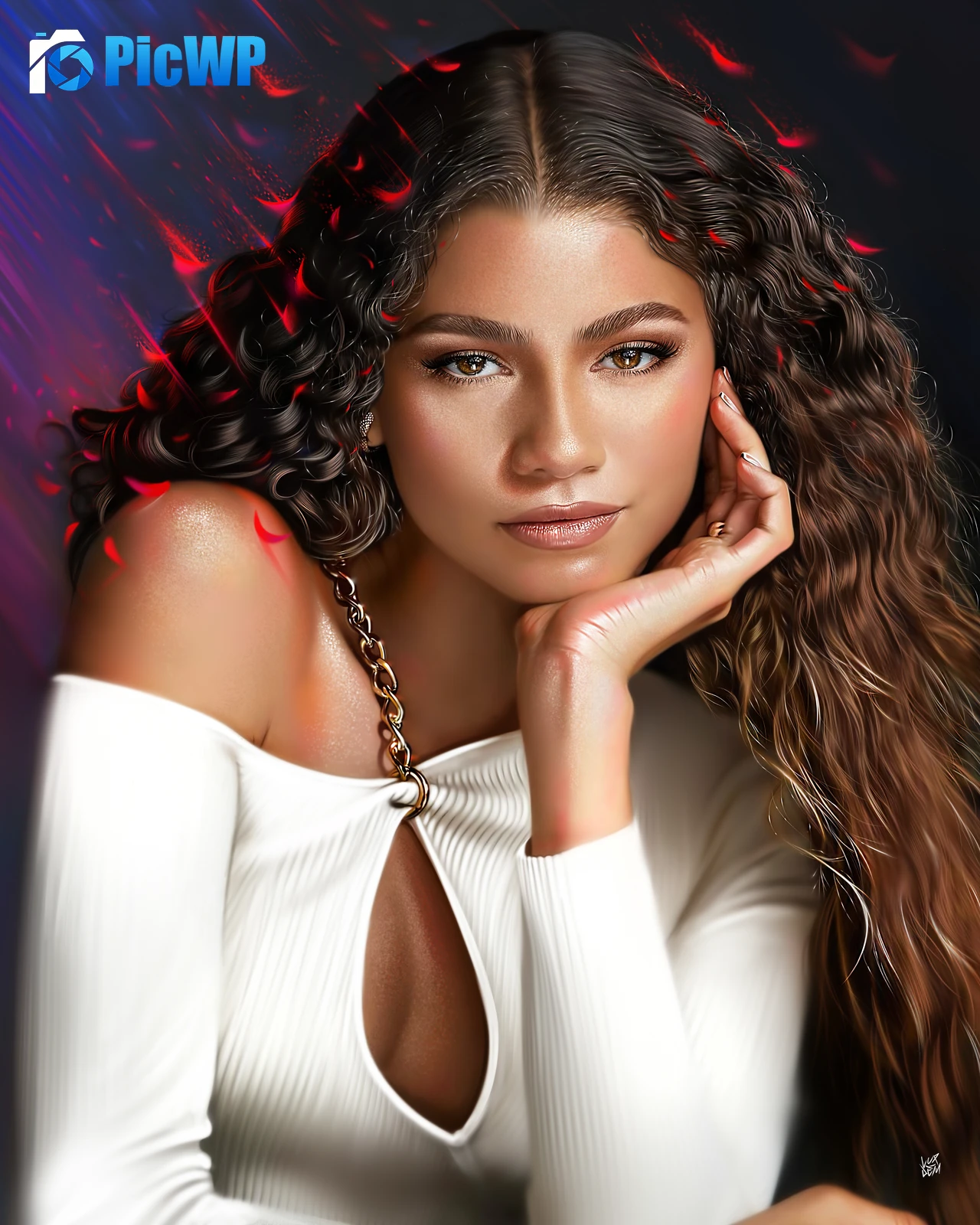 Zendaya Portrait 5K Mobile Wallpaper