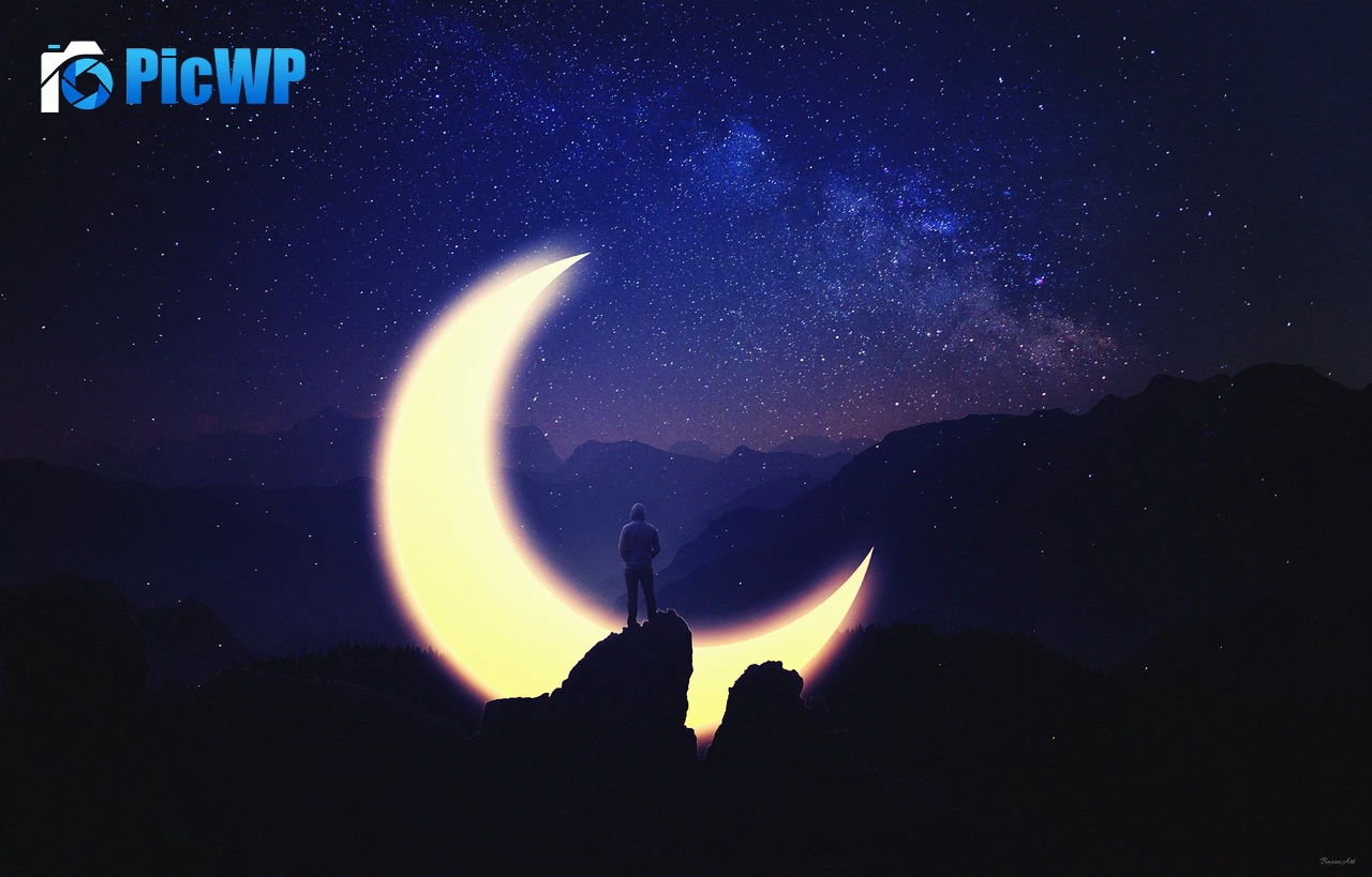 Dream Crescent Moon 4K PC Wallpaper