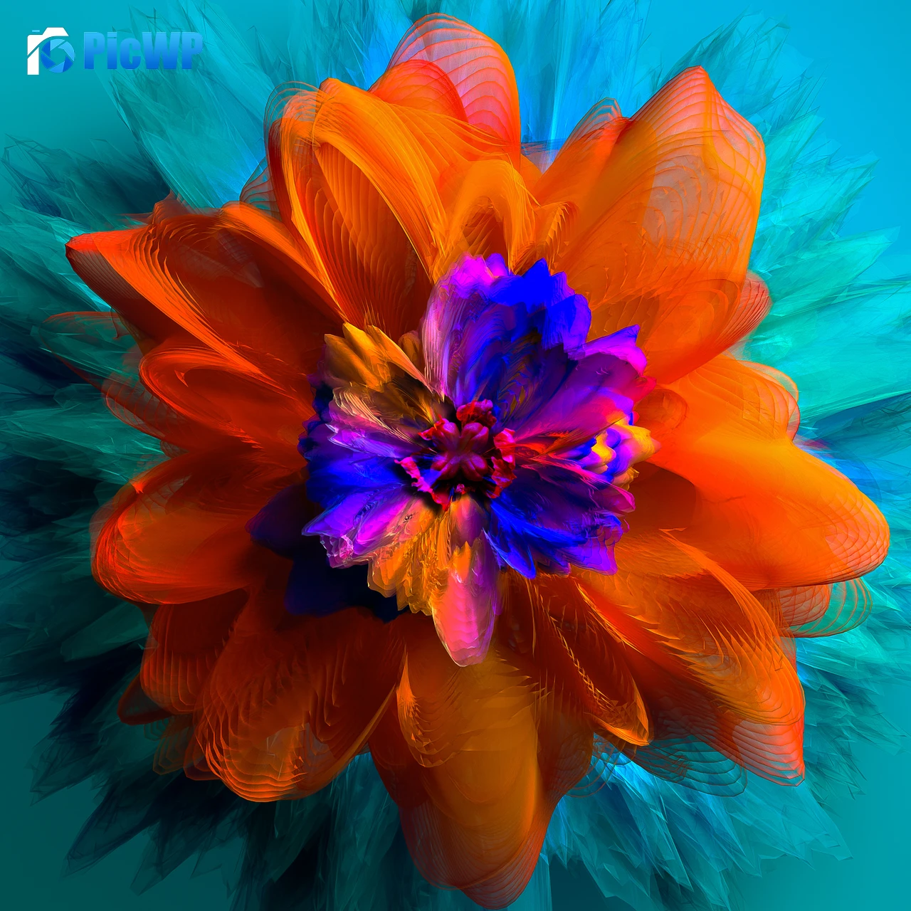 3D Floral Background 4K Fold Wallpaper
