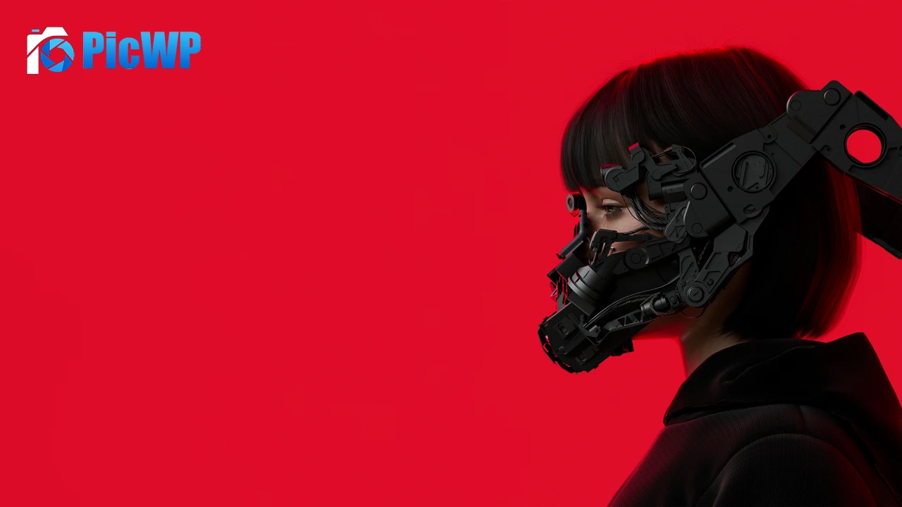 Cyberpunk Red background 6K PC Wallpaper