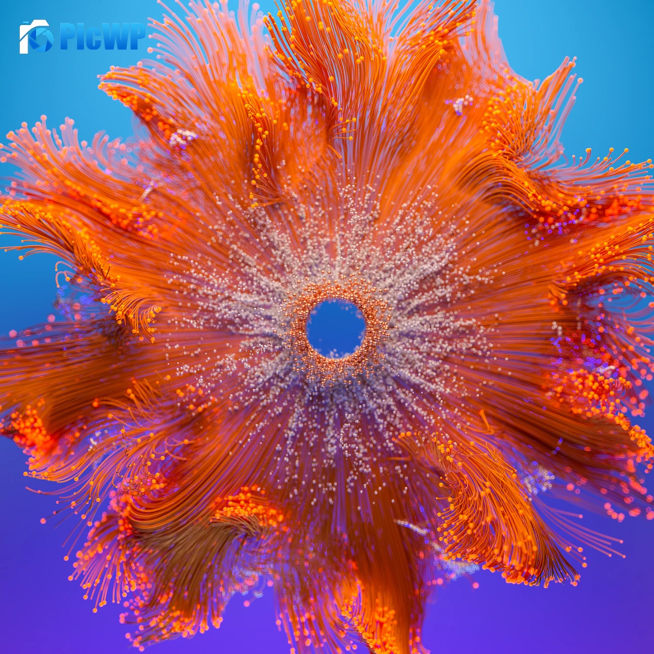Particles 3D background 4K Fold Wallpaper
