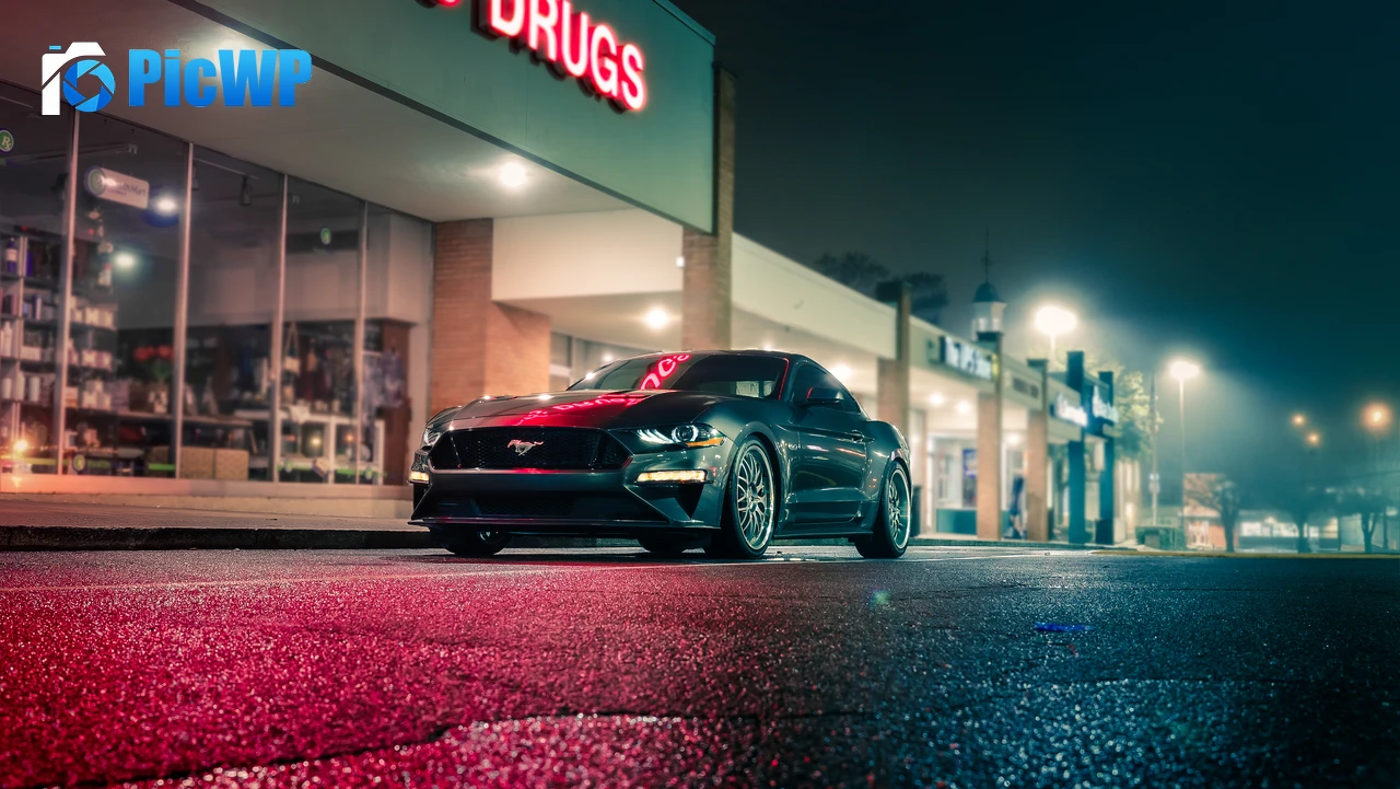 Ford Mustang Night 4K PC Wallpaper