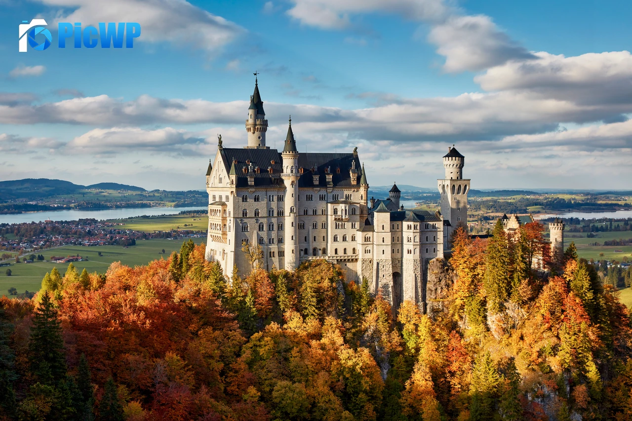 Neuschwanstein Castle Ancient architecture 8K PC Wallpaper