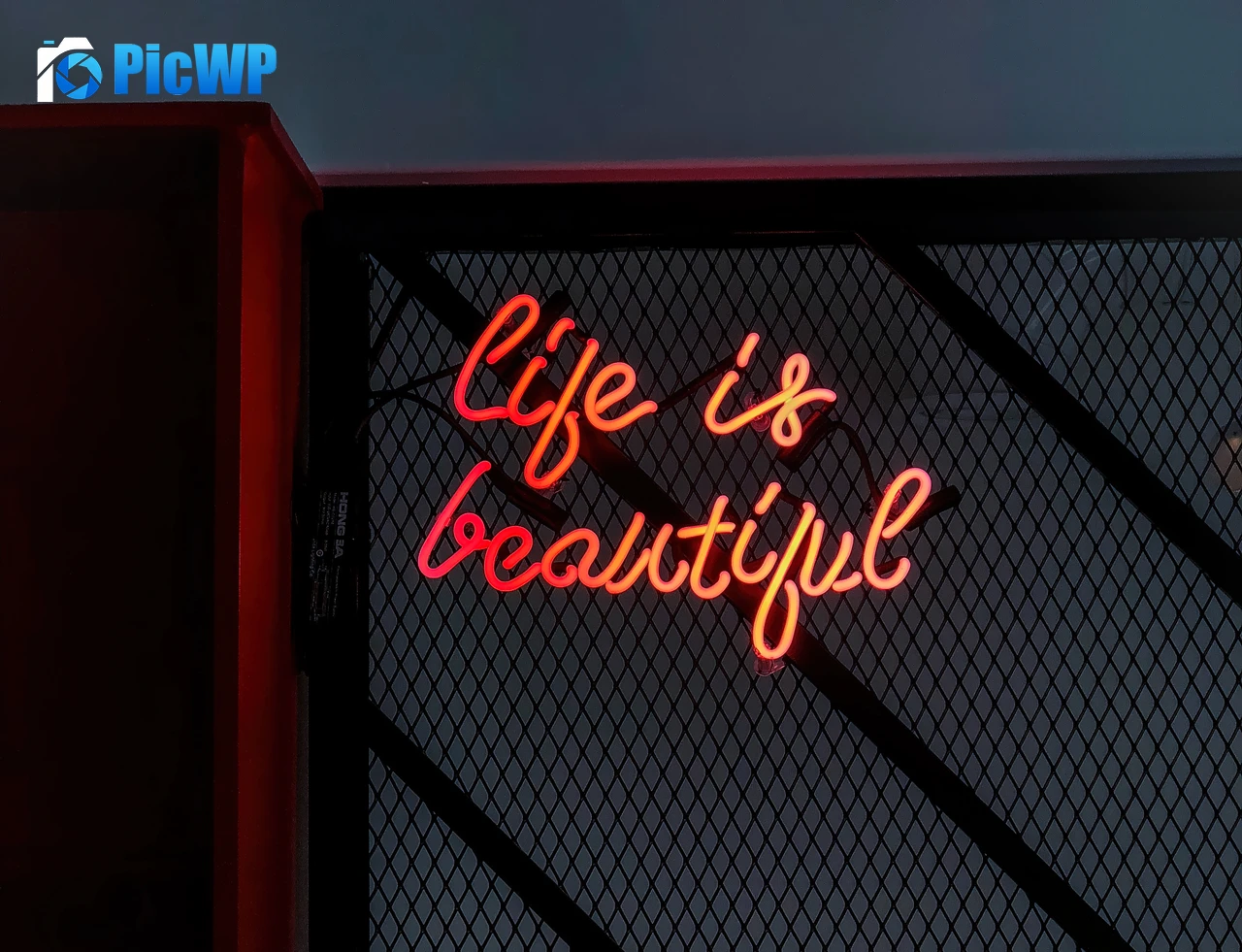Life Is Beautiful Neon typography 6K PC Wallpaper