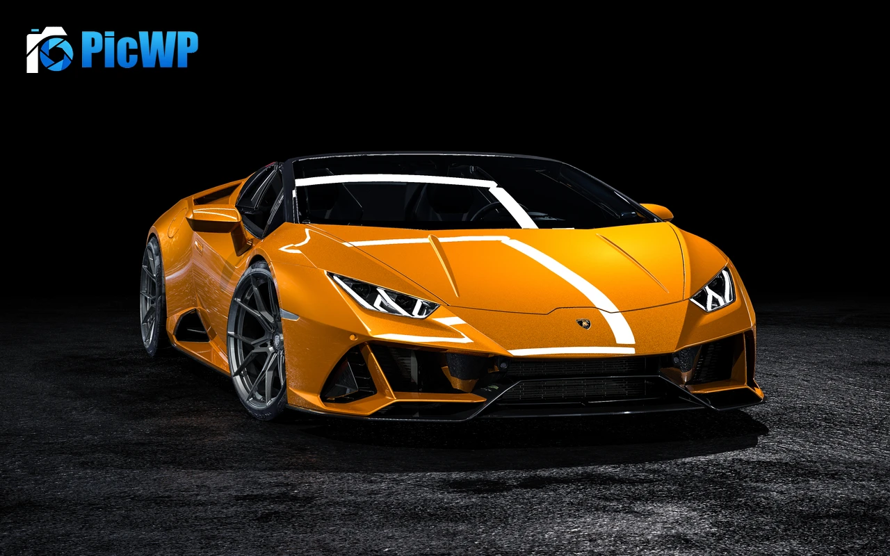 Lamborghini Huracan EVO Dark background 4K PC Wallpaper