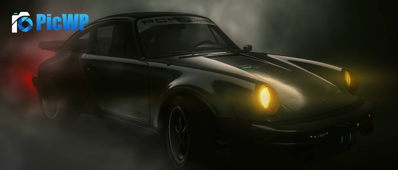 Cyberpunk 2077 Porsche 911 Turbo 6K Wide Wallpaper