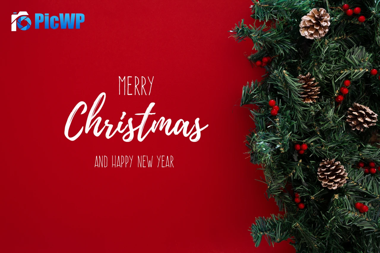 Happy New Year Merry Christmas 6K PC Wallpaper