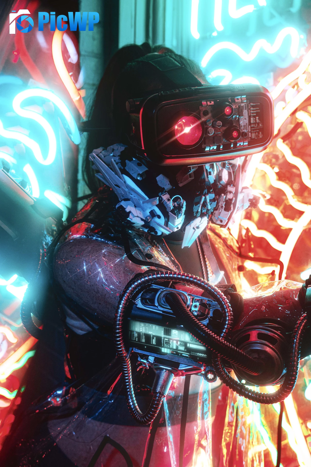 Cyberpunk Augmented reality 6K Mobile Wallpaper