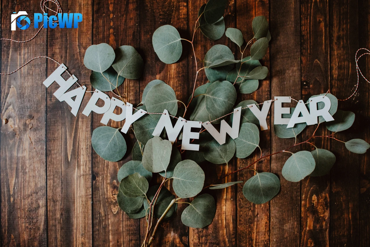 Happy New Year Banner 6K PC Wallpaper