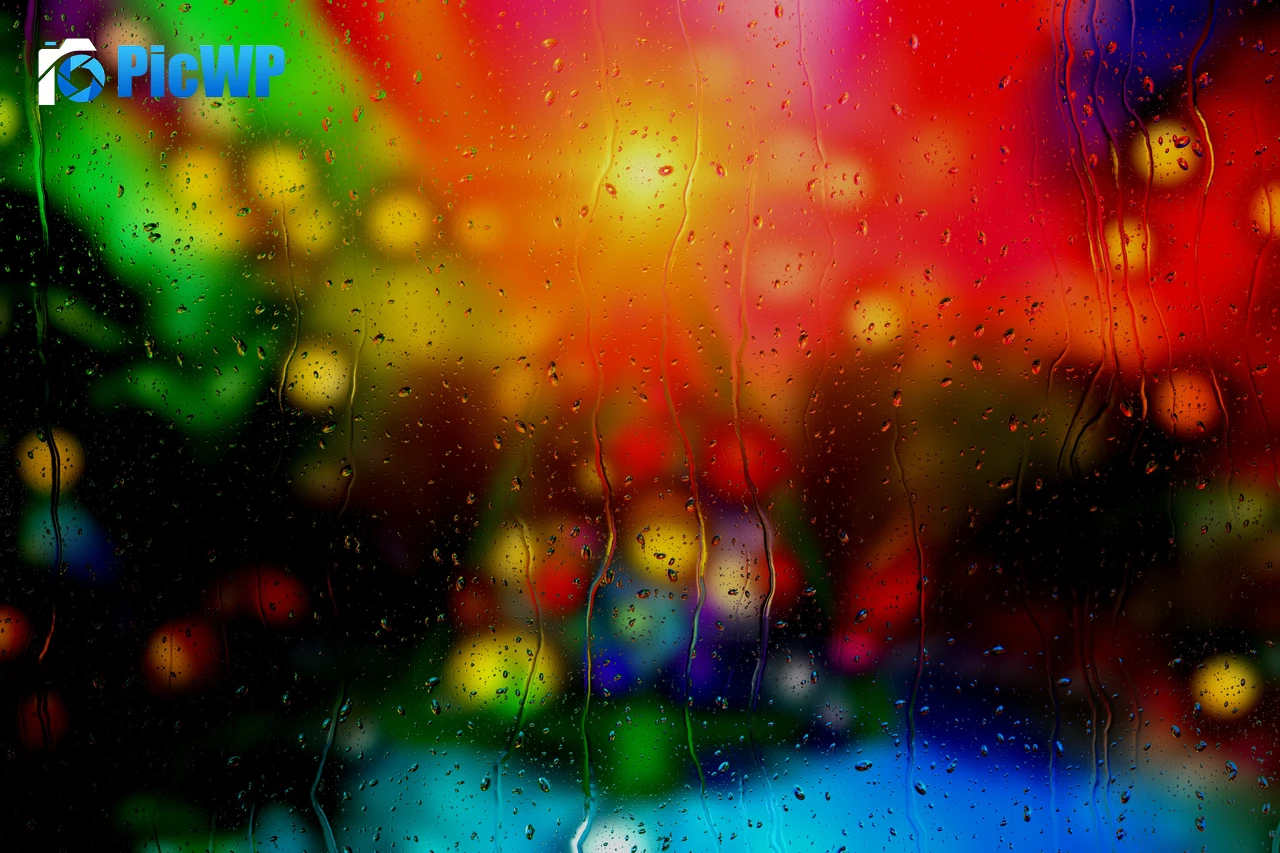 Rain drops Bokeh Background 6K PC Wallpaper