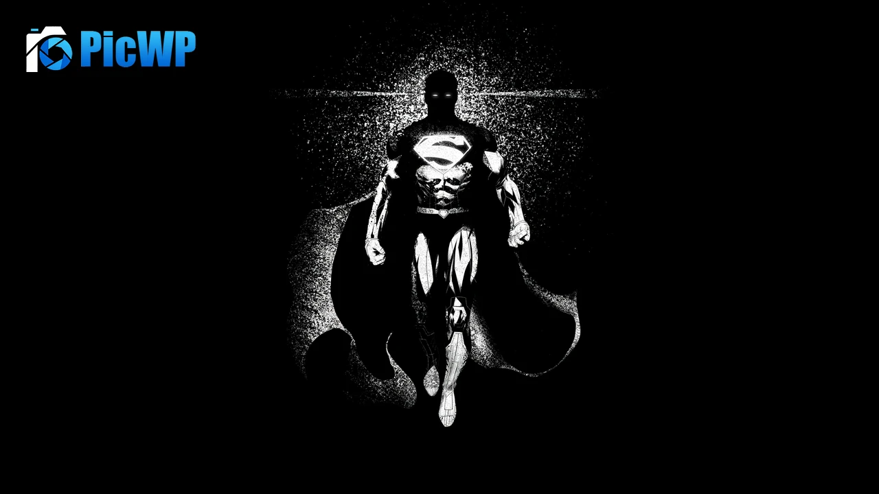 Superman Monochrome 6K PC Wallpaper