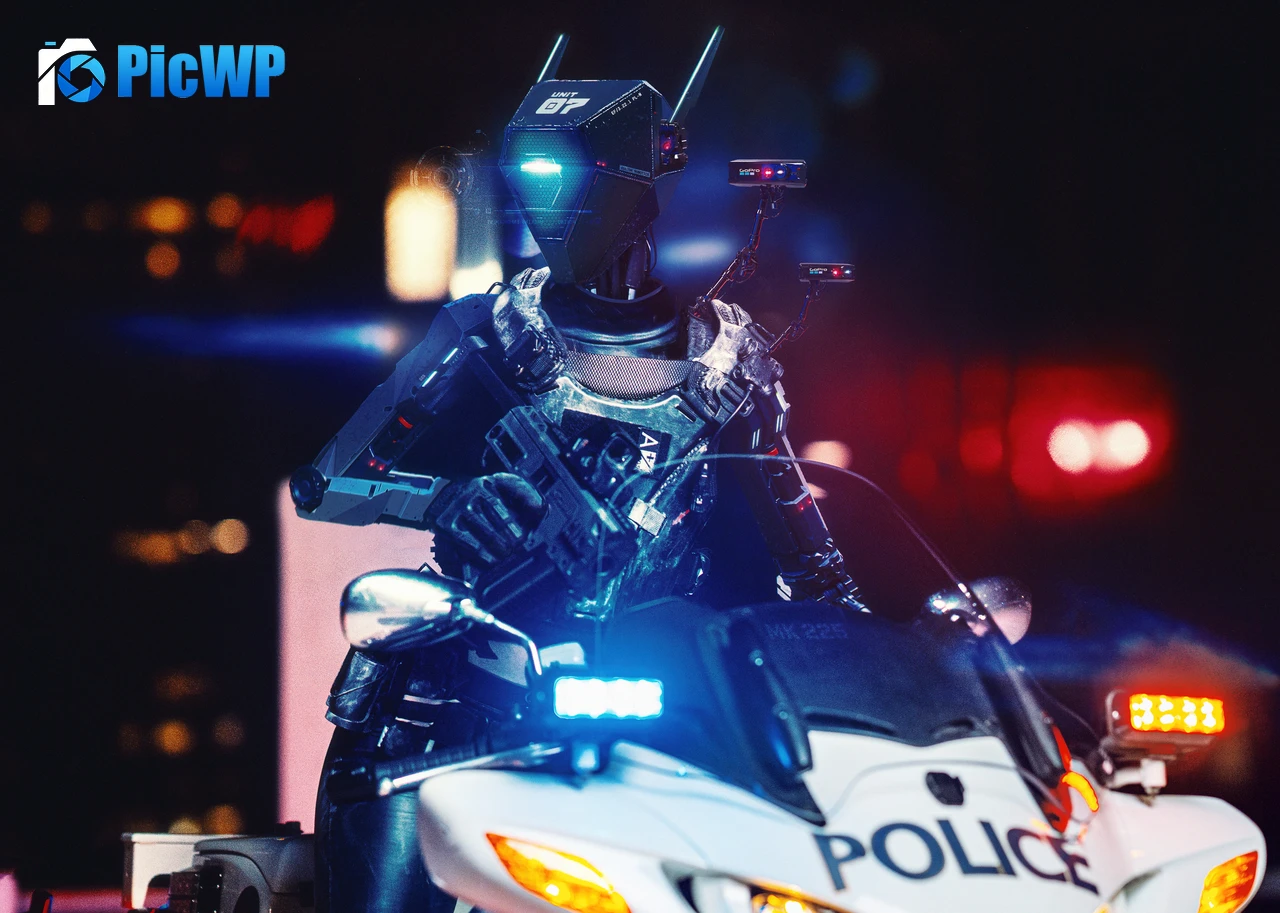 Police Chappie 6K PC Wallpaper