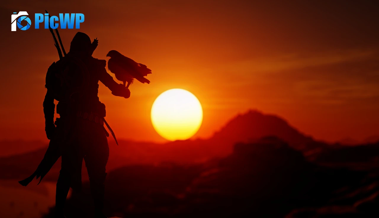 Assassin's Creed Origins Sunset 7K PC Wallpaper