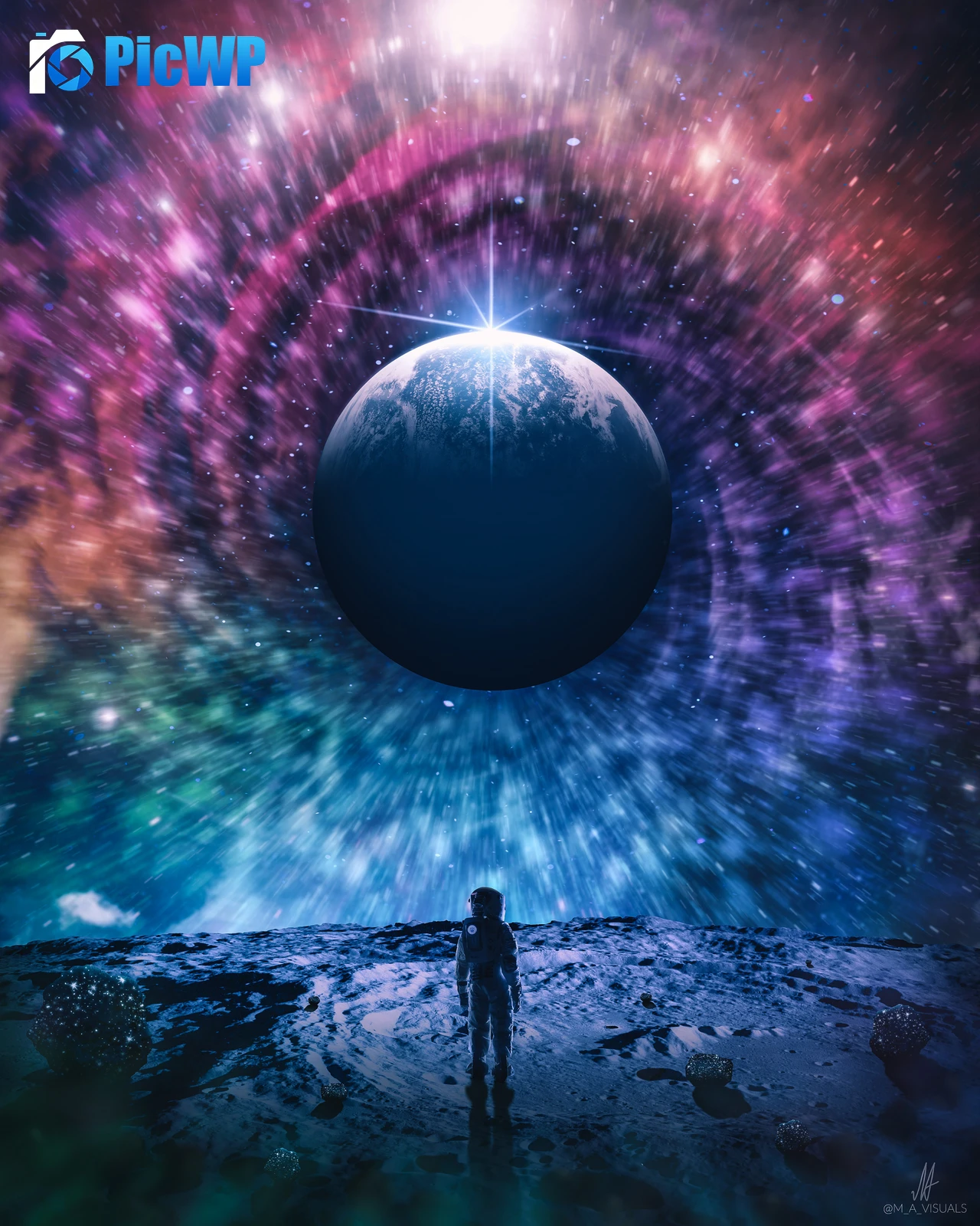 Astronaut Voyager 5K Mobile Wallpaper
