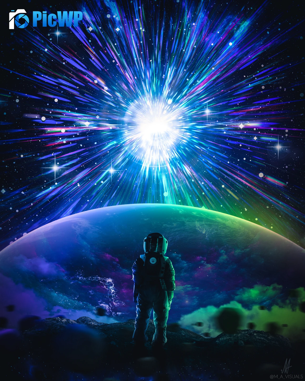 Astronaut Wanderer 5K Mobile Wallpaper