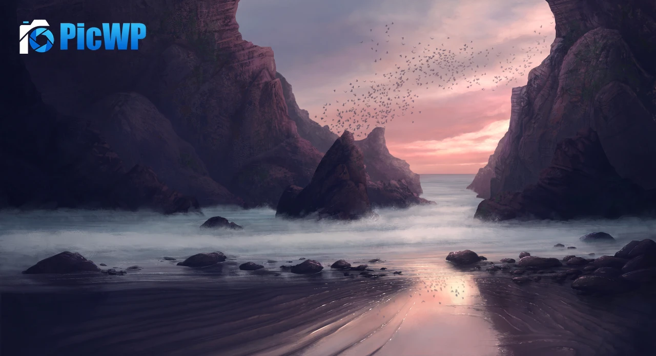 Beach Digital Art 5K PC Wallpaper