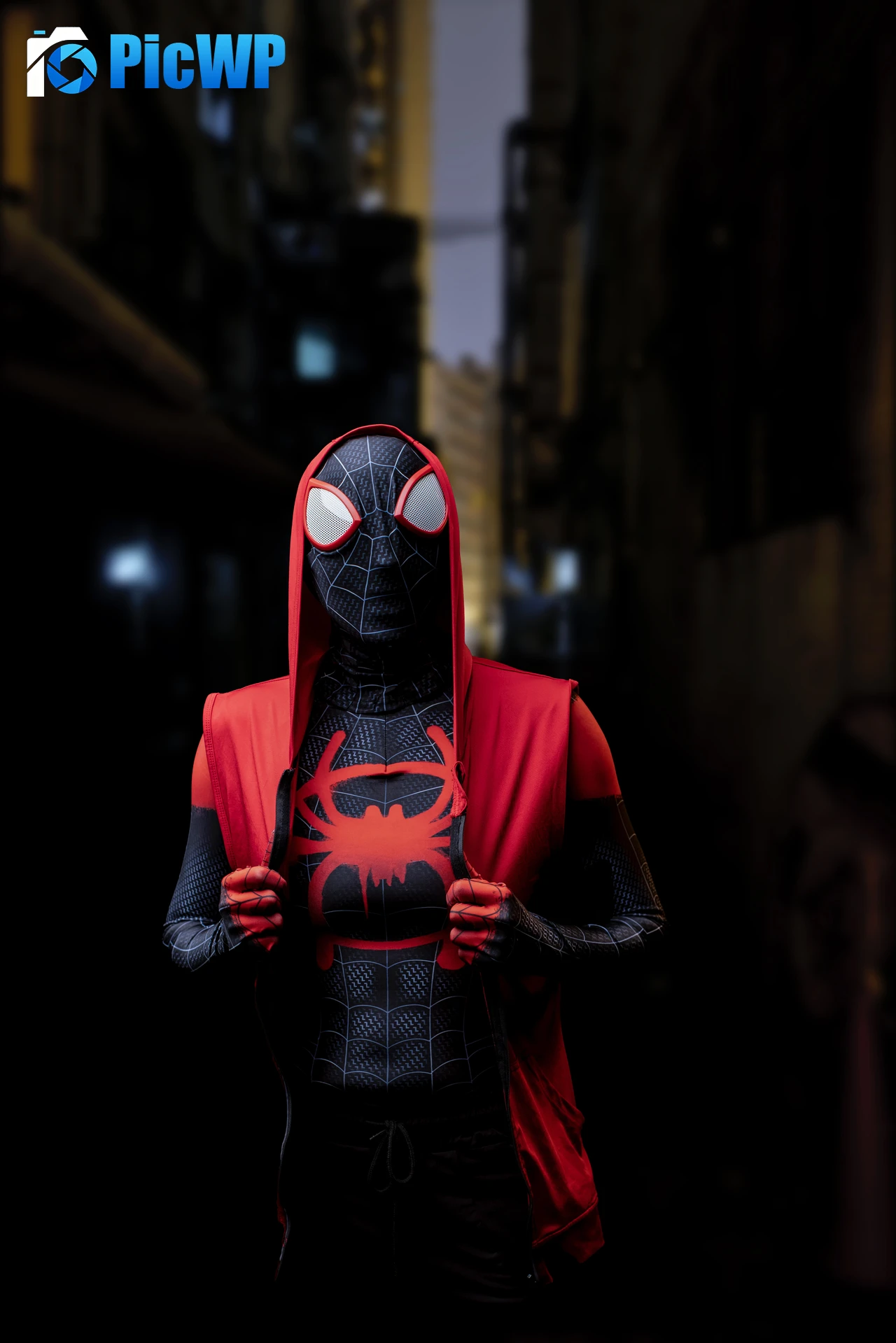 Miles Morales Cosplay 9K Mobile Wallpaper