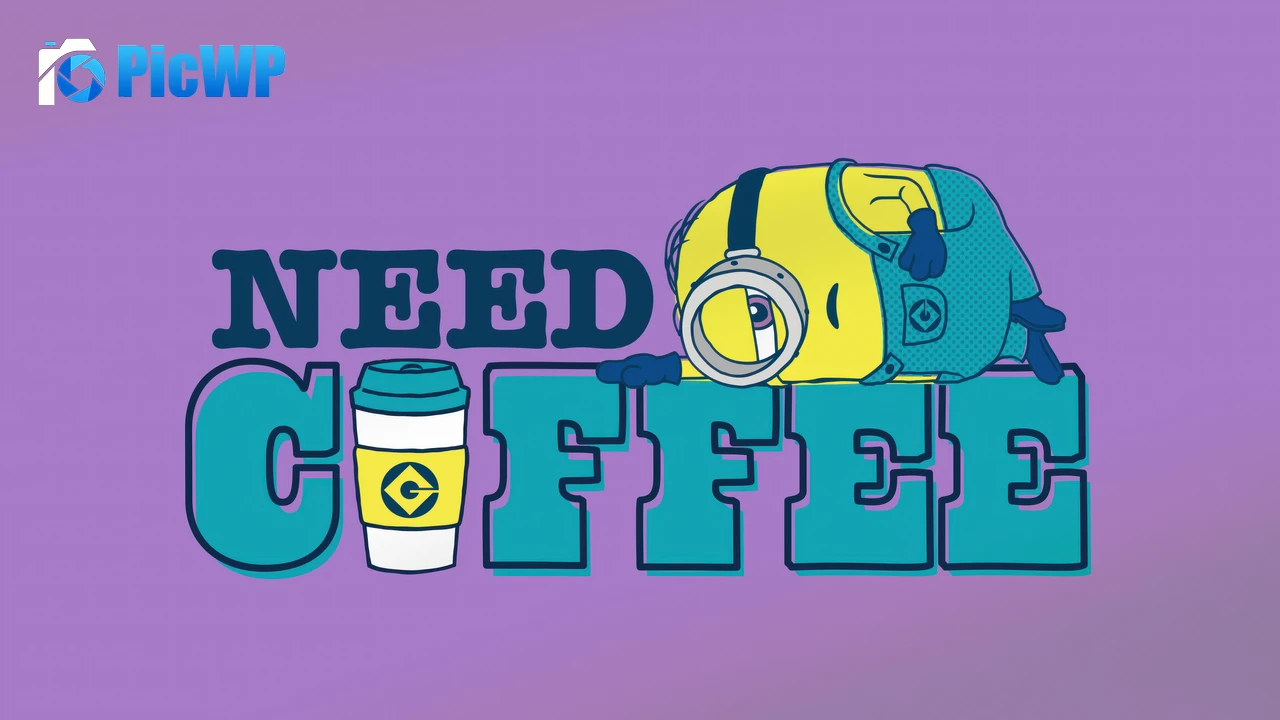 Need Coffee Minion 6K PC Wallpaper