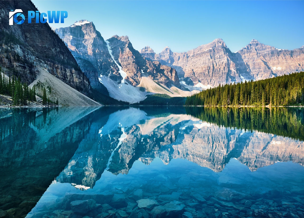 Moraine Lake Scenery 6K PC Wallpaper
