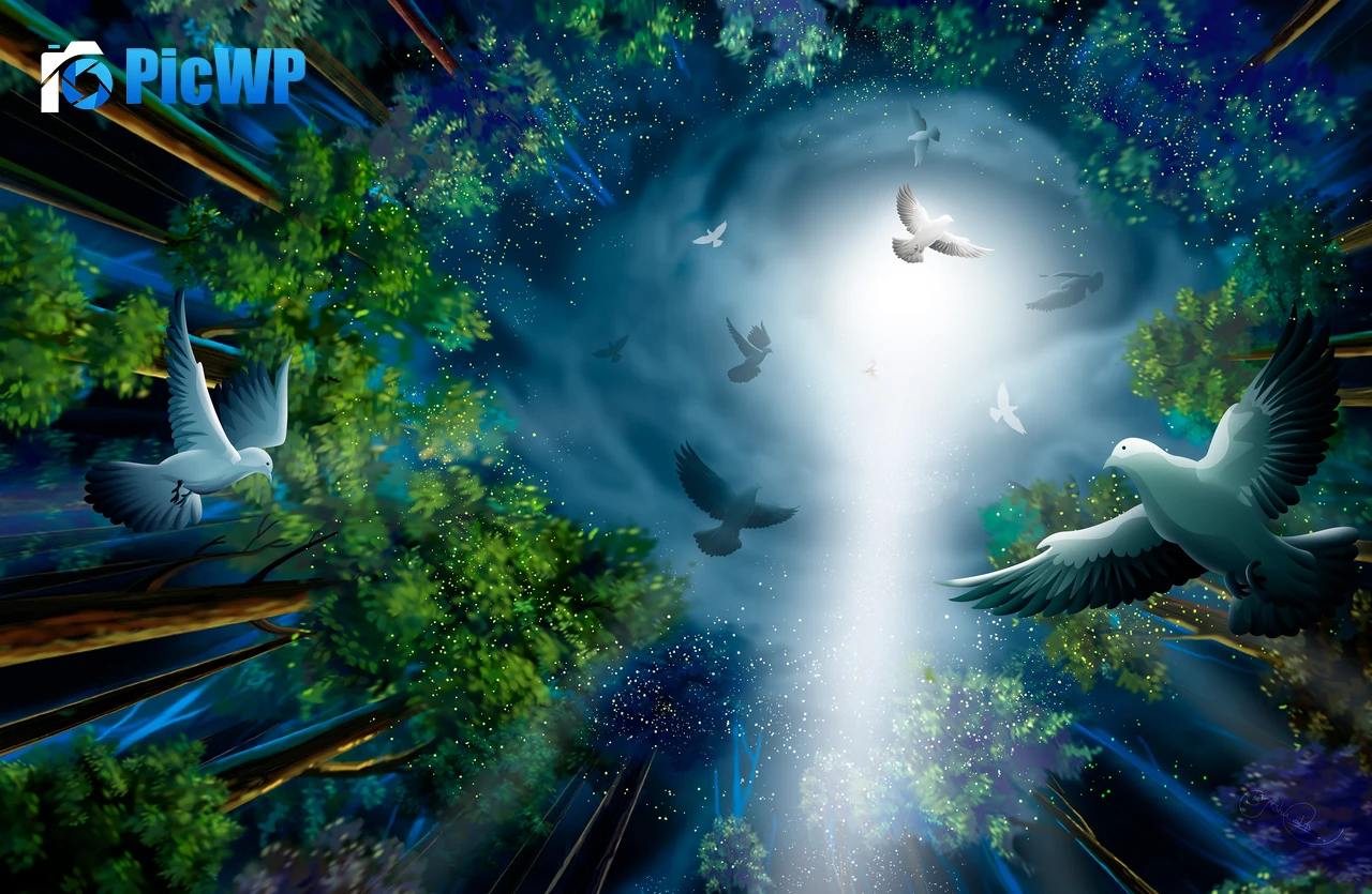 Midnight Forest 4K PC Wallpaper