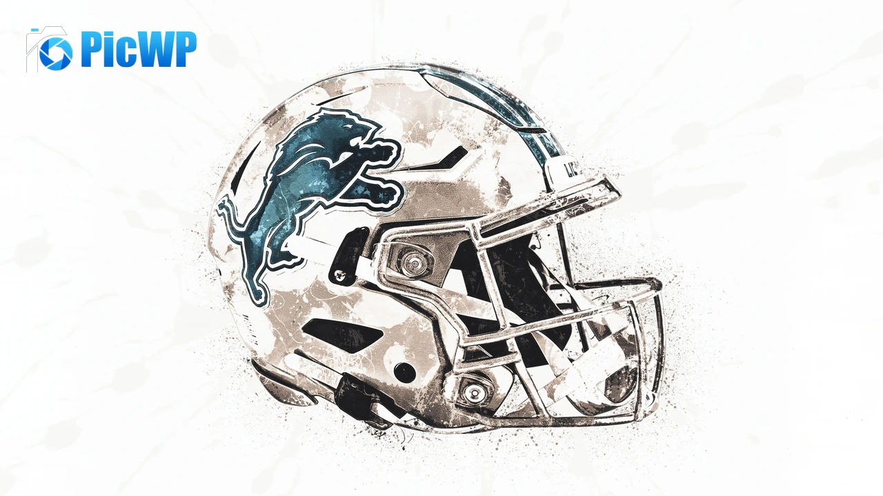 Detroit Lions Helmet 6K PC Wallpaper